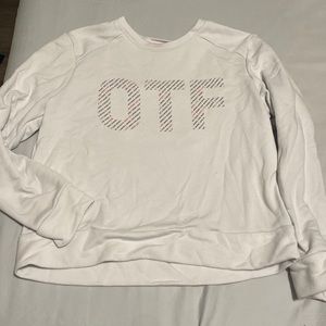 Orangetheory White Cropped Sweatshirt size large